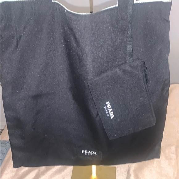 Prada Black Tote with Mint Interior with attached Baby NEW - Picture 2 of 7